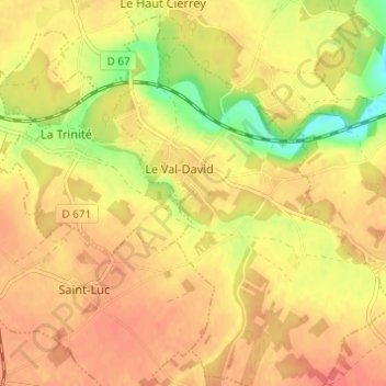 Mappa topografica La Butte du Moulin, altitudine, rilievo