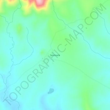 Mappa topografica Sentinela, altitudine, rilievo