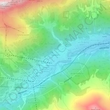 Mappa topografica Nasserein, altitudine, rilievo