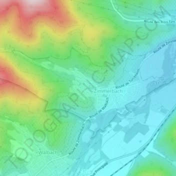 Mappa topografica Eselweg, altitudine, rilievo