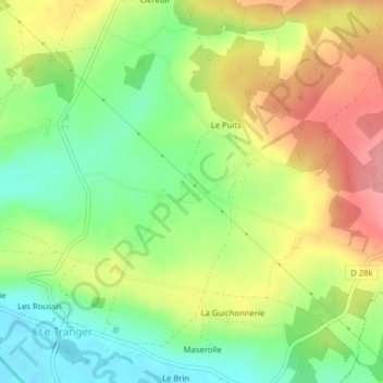 Mappa topografica Petit Villiers, altitudine, rilievo