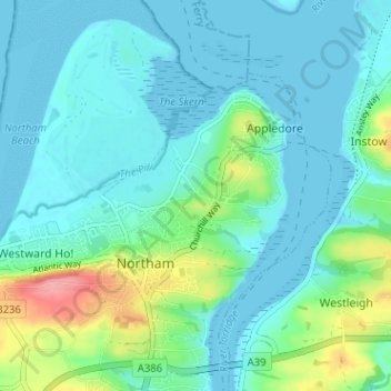 Mappa topografica Diddywells, altitudine, rilievo