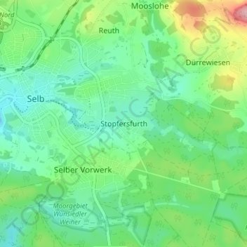 Mappa topografica Stopfersfurth, altitudine, rilievo