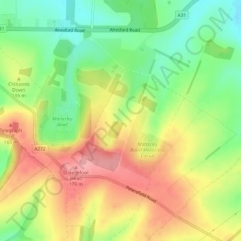 Mappa topografica Temple Valley, altitudine, rilievo