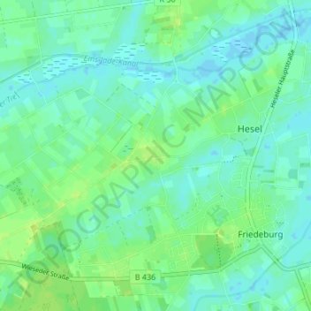 Mappa topografica Amerika, altitudine, rilievo