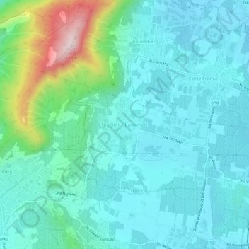 Mappa topografica Nigoline - Bonomelli, altitudine, rilievo