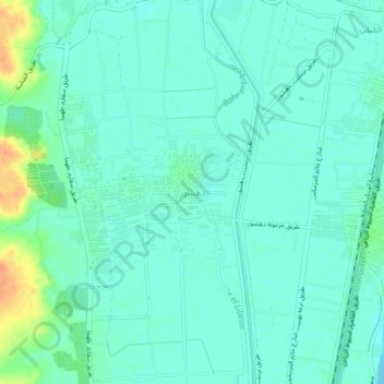Mappa topografica Dahshur, altitudine, rilievo