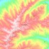 Mappa topografica 洪水泉回族乡, altitudine, rilievo