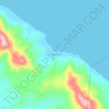 Mappa topografica Villa Norte, altitudine, rilievo
