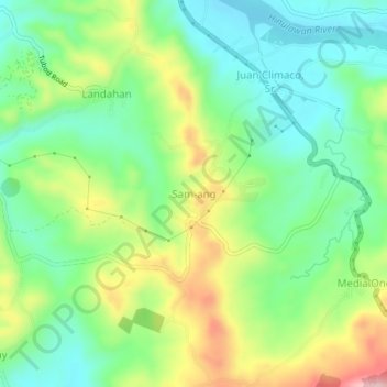 Mappa topografica Sam-ang, altitudine, rilievo