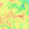 Mappa topografica Aubigné, altitudine, rilievo