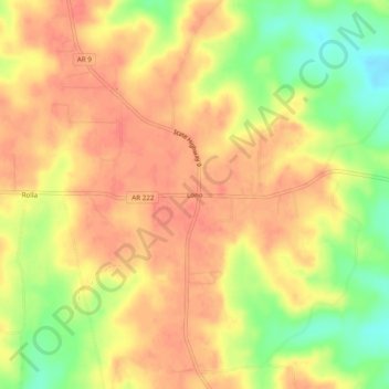Mappa topografica Lono, altitudine, rilievo