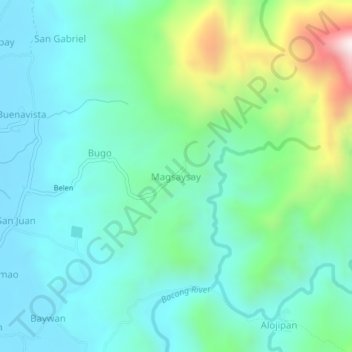 Mappa topografica Magsaysay, altitudine, rilievo