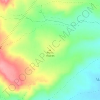 Mappa topografica Mayıs, altitudine, rilievo
