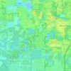 Mappa topografica Fawn Lake, altitudine, rilievo