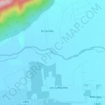 Mappa topografica Valle de Colchagua, altitudine, rilievo