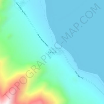 Mappa topografica Spangmik, altitudine, rilievo