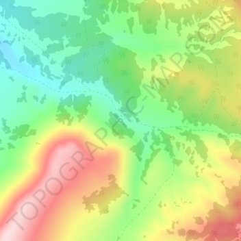 Mappa topografica Aiken Spring, altitudine, rilievo