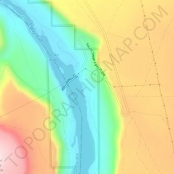 Mappa topografica Swan Falls, altitudine, rilievo