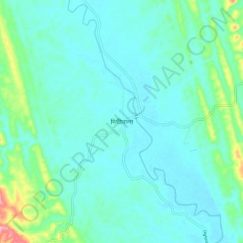 Mappa topografica Dighinala, altitudine, rilievo