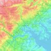 Mappa topografica Baltimore, altitudine, rilievo