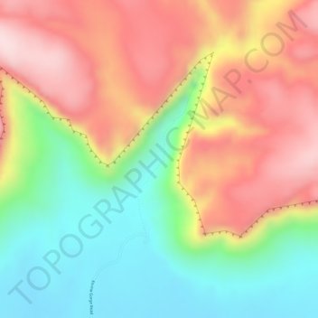 Mappa topografica Emma Gorge, altitudine, rilievo