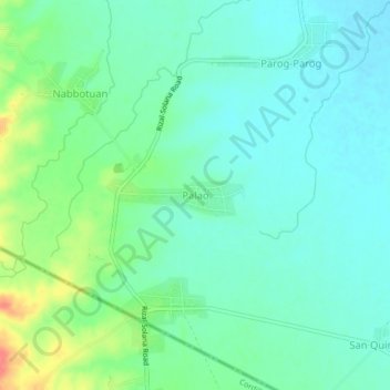 Mappa topografica Palao, altitudine, rilievo