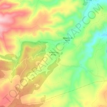 Mappa topografica Navalón de Arriba, altitudine, rilievo