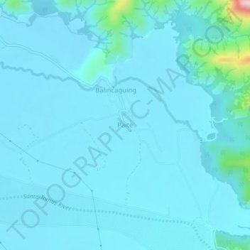 Mappa topografica Paite, altitudine, rilievo