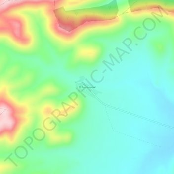 Mappa topografica El Alcornocal, altitudine, rilievo