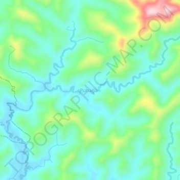 Mappa topografica Puhagan, altitudine, rilievo