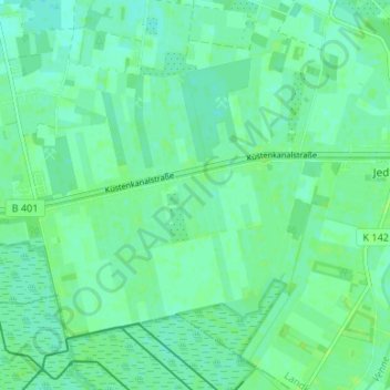 Mappa topografica Hogenset, altitudine, rilievo
