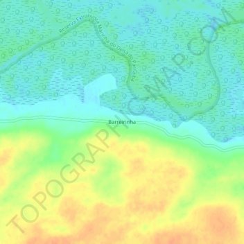 Mappa topografica Barreirinha, altitudine, rilievo