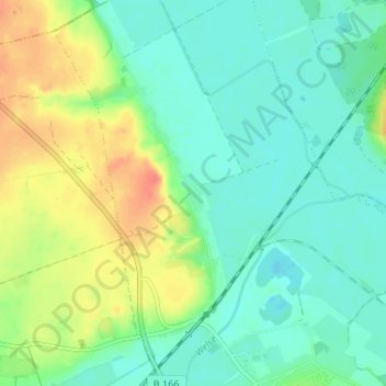Mappa topografica Wendemark, altitudine, rilievo
