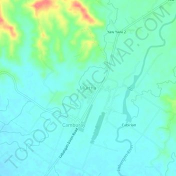 Mappa topografica Murtha, altitudine, rilievo