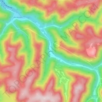 Mappa topografica Twilight, altitudine, rilievo