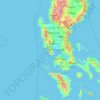 Mappa topografica Bataan, altitudine, rilievo