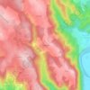 Mappa topografica Champeau, altitudine, rilievo