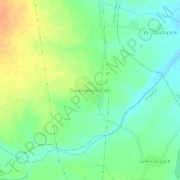 Mappa topografica Ganeswarapuram, altitudine, rilievo