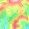 Mappa topografica Fellina, altitudine, rilievo