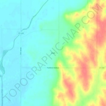 Mappa topografica Clark, altitudine, rilievo