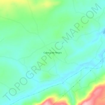 Mappa topografica Cabeça-de-Negro, altitudine, rilievo