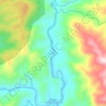 Mappa topografica Paraiso, altitudine, rilievo