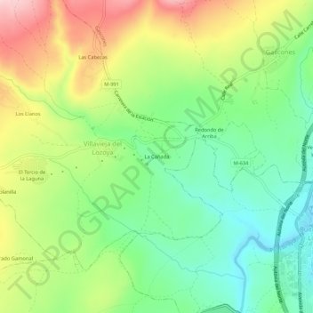 Mappa topografica La Cañada, altitudine, rilievo