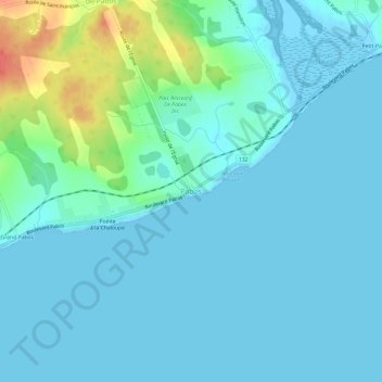 Mappa topografica Pabos, altitudine, rilievo