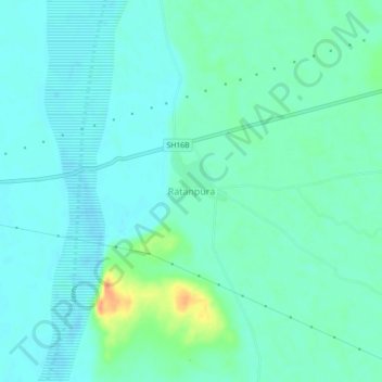 Mappa topografica Ratanpura, altitudine, rilievo