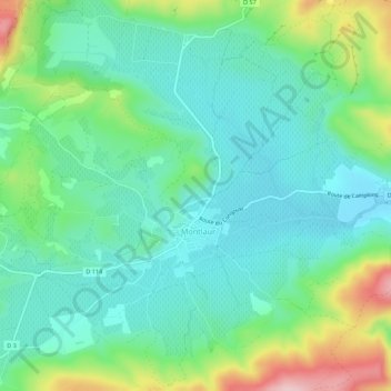 Mappa topografica La Couscouillette, altitudine, rilievo