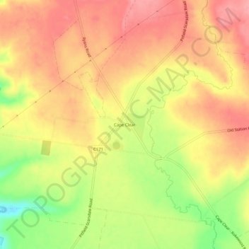 Mappa topografica Cape Clear, altitudine, rilievo