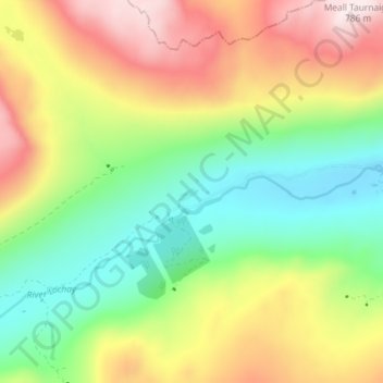 Mappa topografica Kenknock, altitudine, rilievo