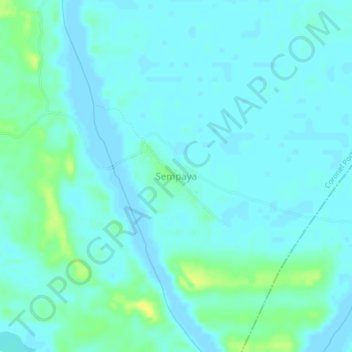Mappa topografica Sempaya, altitudine, rilievo